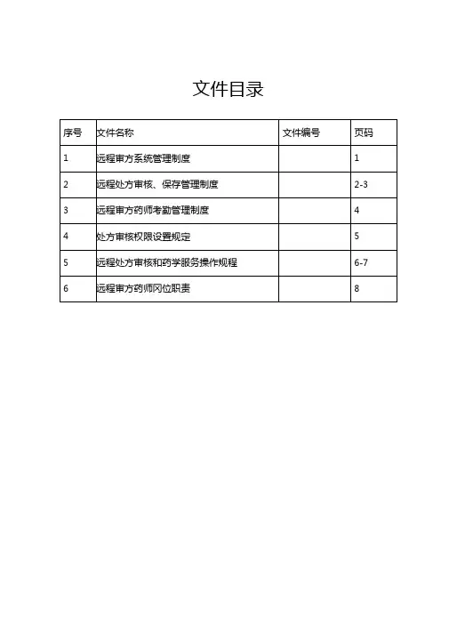 远程审方管理制度