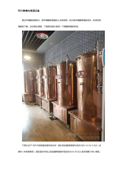 生产精酿啤酒可以赚钱吗