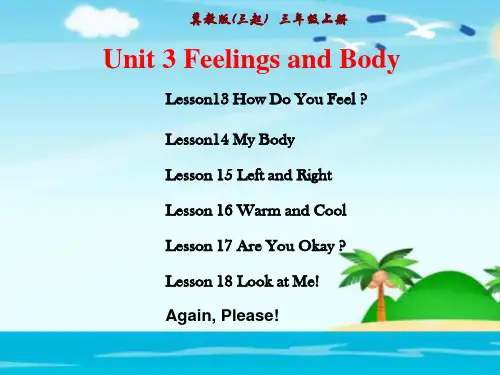 最新冀教版(三起)三年级英语上册Unit 3 Feelings and Body 精品教学课件
