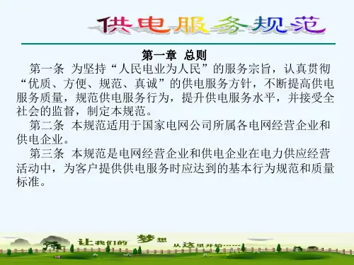 供电服务规范 PPT