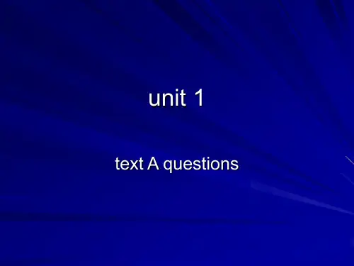 [文学]book 1 unit 1练习答案