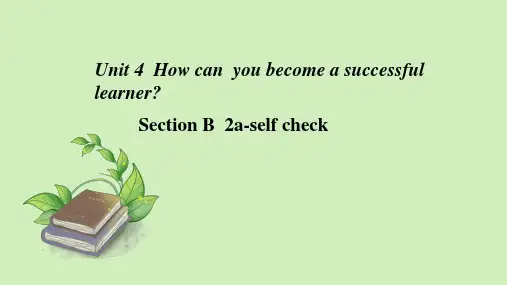 Unit4SectionB2a-selfcheck课件-鲁教版(五四学制)八年级英语下册