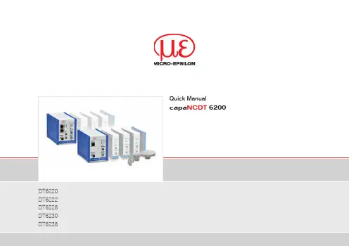 capaNCDT 6200 系列传感器快速手册说明书