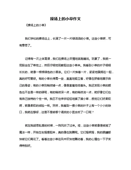 操场上的小草作文