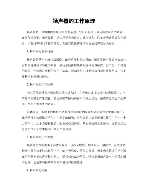扬声器的工作原理