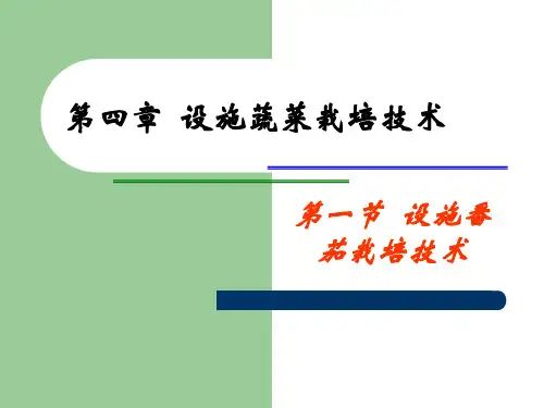 设施番茄栽培技术