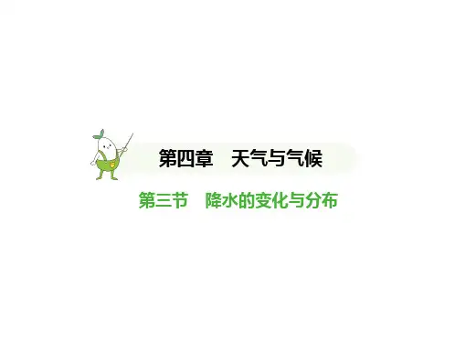 人教版(2024)七年级地理上册 第四章 天气与气候 试题讲解课件 第三节 降水的变化与分布