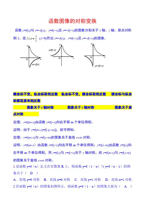 【高中数学】05函数图像的对称变换