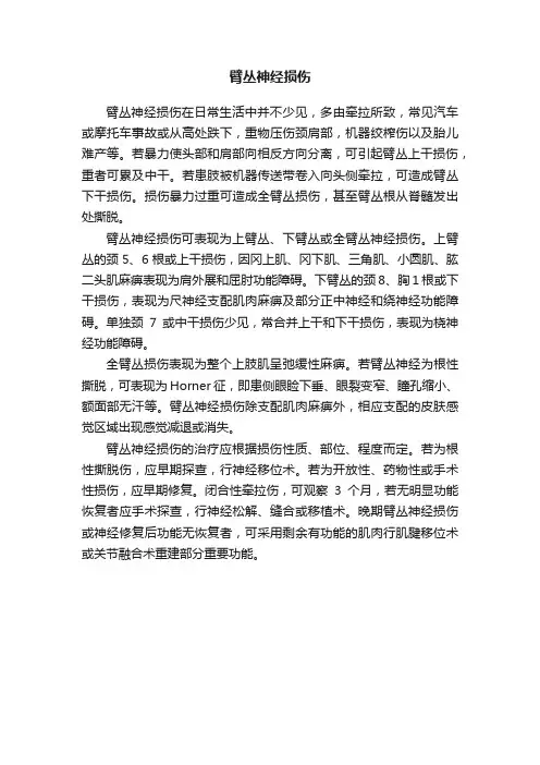 臂丛神经损伤