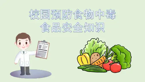 学校及幼儿园预防食物中毒食品安全课件PPT