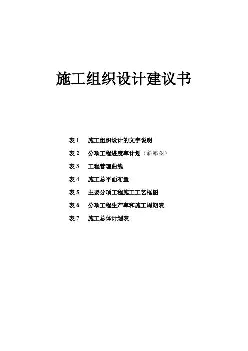 某项目施工组织(样本)