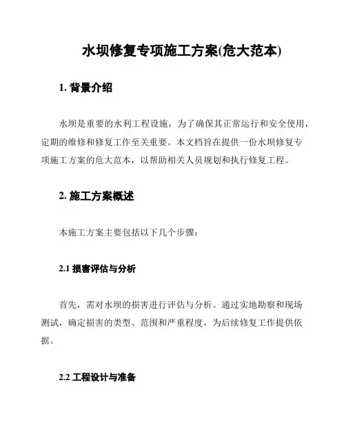 水坝修复专项施工方案(危大范本)