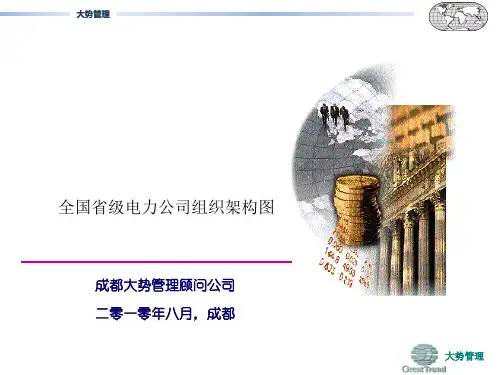 全国省级电力公司组织架构图概要