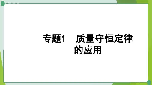 中考化学二轮专题复习专题质量守恒定律的应用