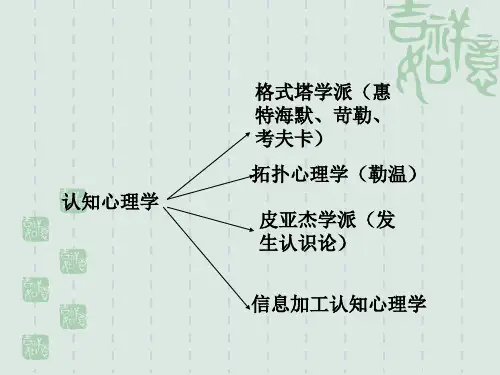 10第十章  格式塔心理学