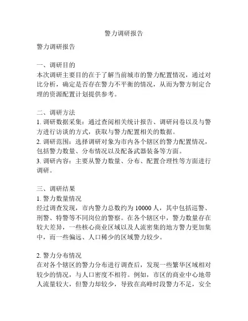 警力调研报告