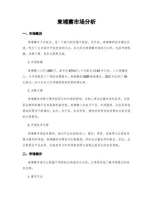 柬埔寨市场分析