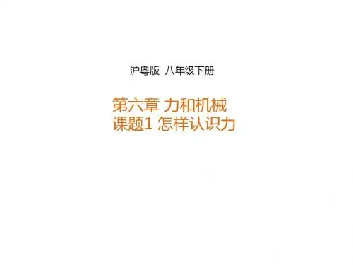 新沪粤版八年级下册6.1 怎样认识力课件 (共28张PPT)