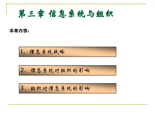 信息系统与组织战略