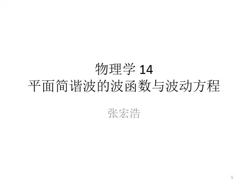 物理学14-平面简谐波的波函数与波动方程