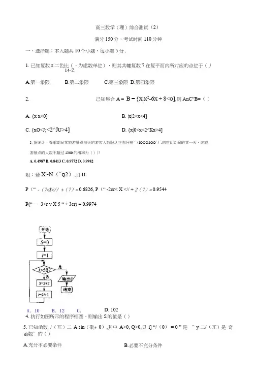 福建省福州第一中学高三下学期训练(二)数学(理)试题含答案.doc