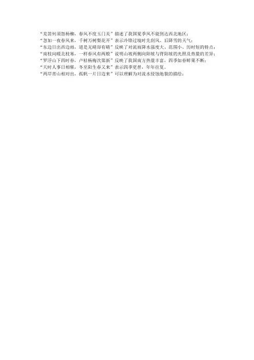 古诗词里的中国地理