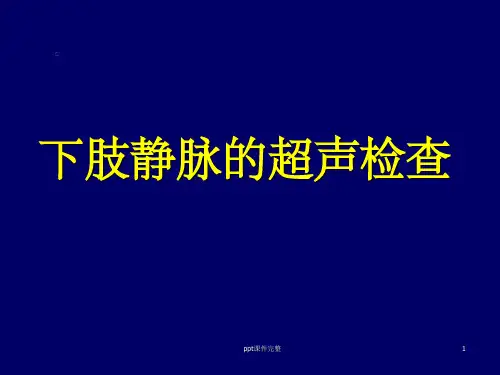 下肢静脉的超声检查ppt课件