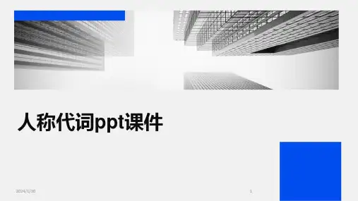 人称代词ppt课件