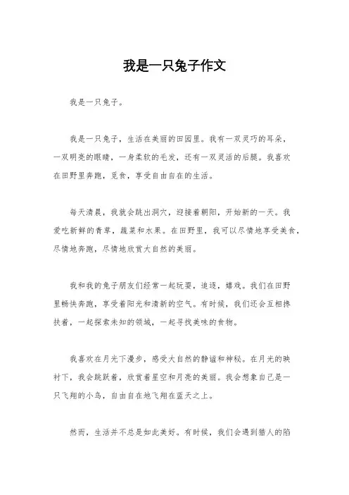我是一只兔子作文