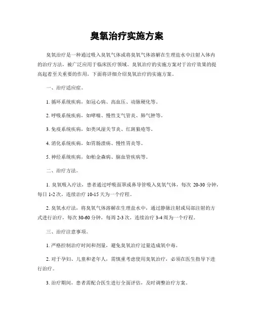 臭氧治疗实施方案