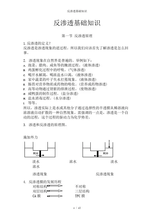 反渗透基础知识