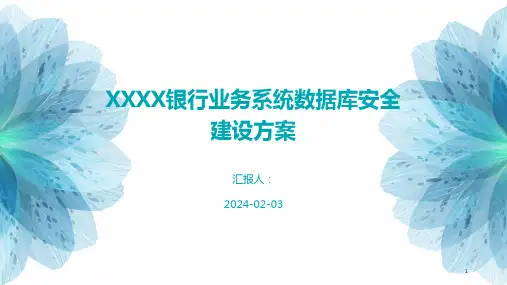 XXXX银行业务系统数据库安全建设方案