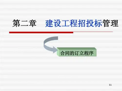 工程招投标课件  第二章 建设工程招投标管理
