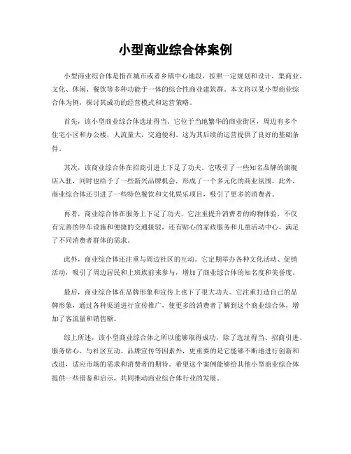 小型商业综合体案例