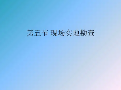 第五节现场实地勘查