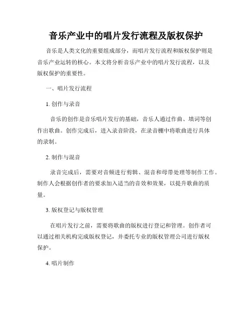 音乐产业中的唱片发行流程及版权保护