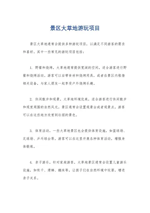 景区大草地游玩项目