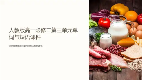 人教版高一必修二第三单元单词与短语课件