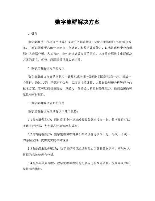 数字集群解决方案