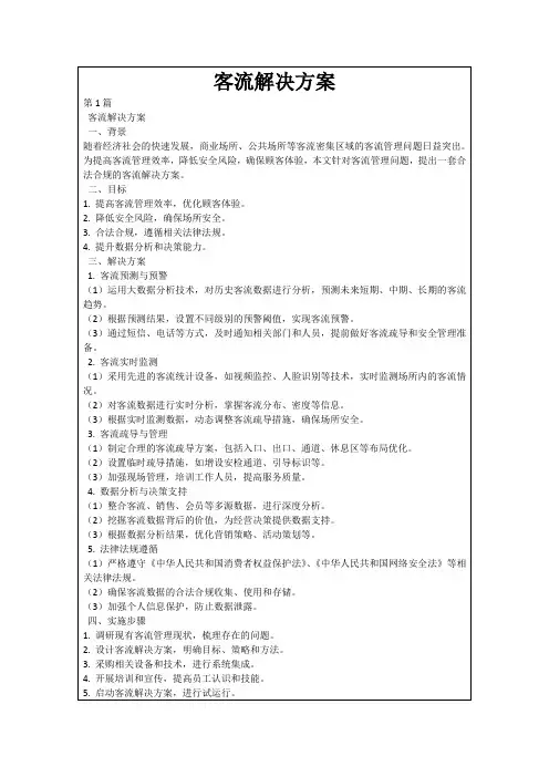 客流解决方案