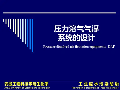 压力溶气气浮系统的设计