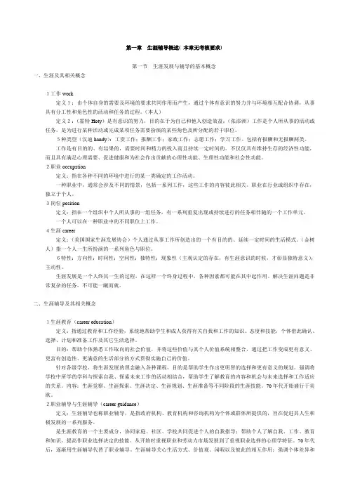 职业辅导(自己整理的复习资料)