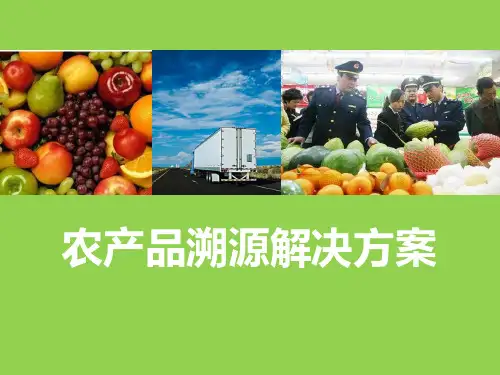 农产品溯源解决方案PPT幻灯片课件