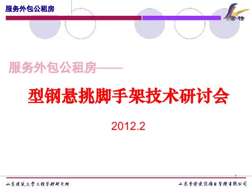 工字钢悬挑脚手架规范演示课件