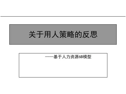 『人事全景图』人力资源管理的6b模型