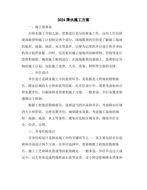 2024降水施工方案