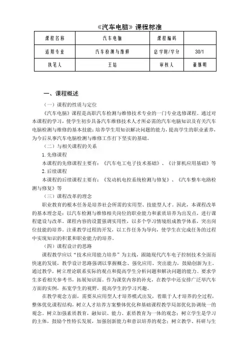 汽车电脑