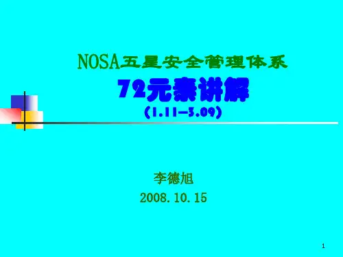NOSA五星级管理72元素讲解培训课件.pptx