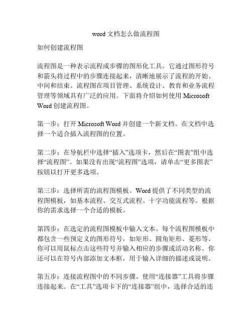 word文档怎么做流程图