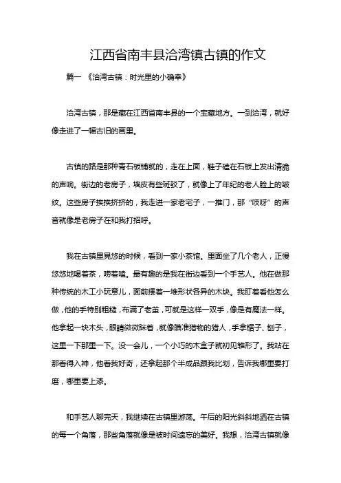 江西省南丰县洽湾镇古镇的作文